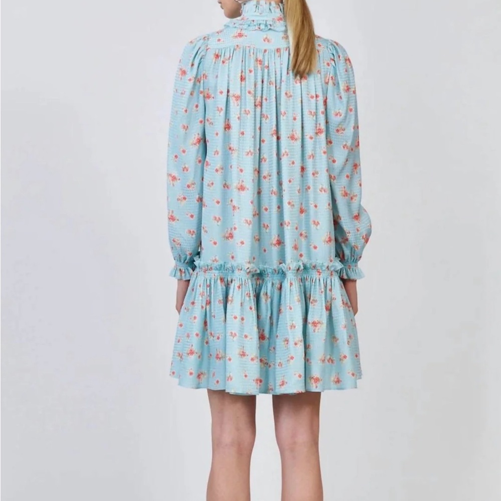 HUNTER BELL  
Ikat Flower Blakely Dress In Blue S NWT - Picture 5 of 7